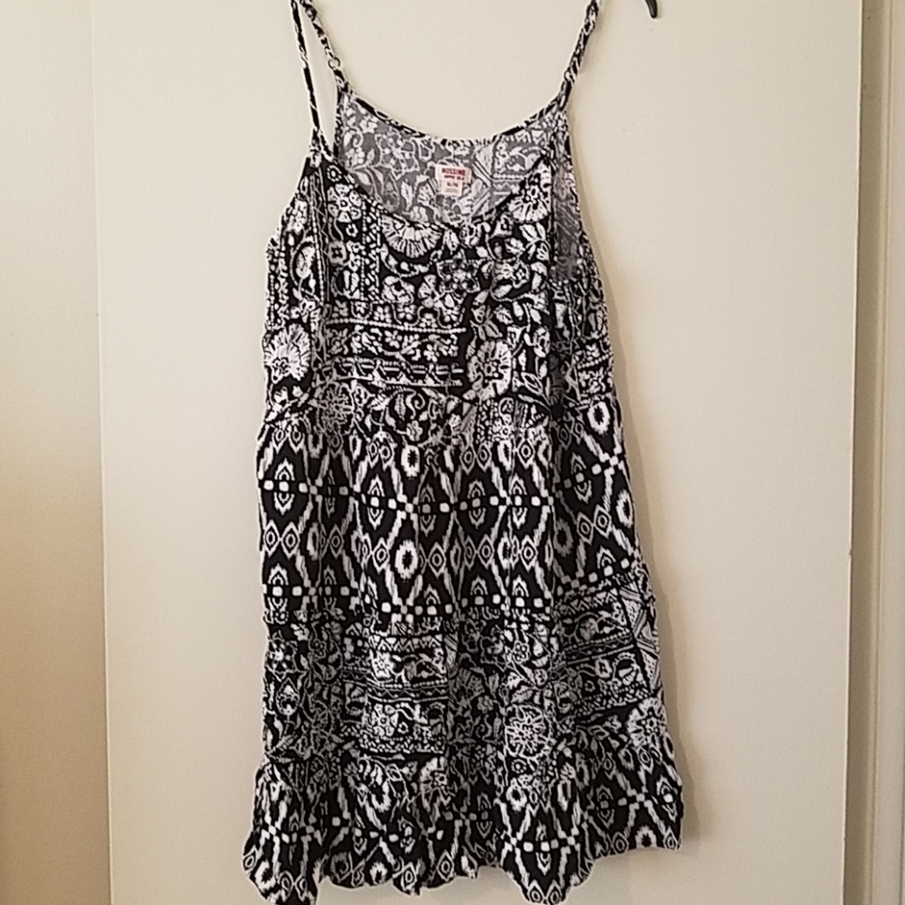 Mossimo Supply Co. black & white tiered dress